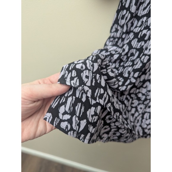 Rails Dress Womens M Inez‎ Mini Batik Cheetah Animal Print Smocked 3/4 Length - Picture 6 of 10